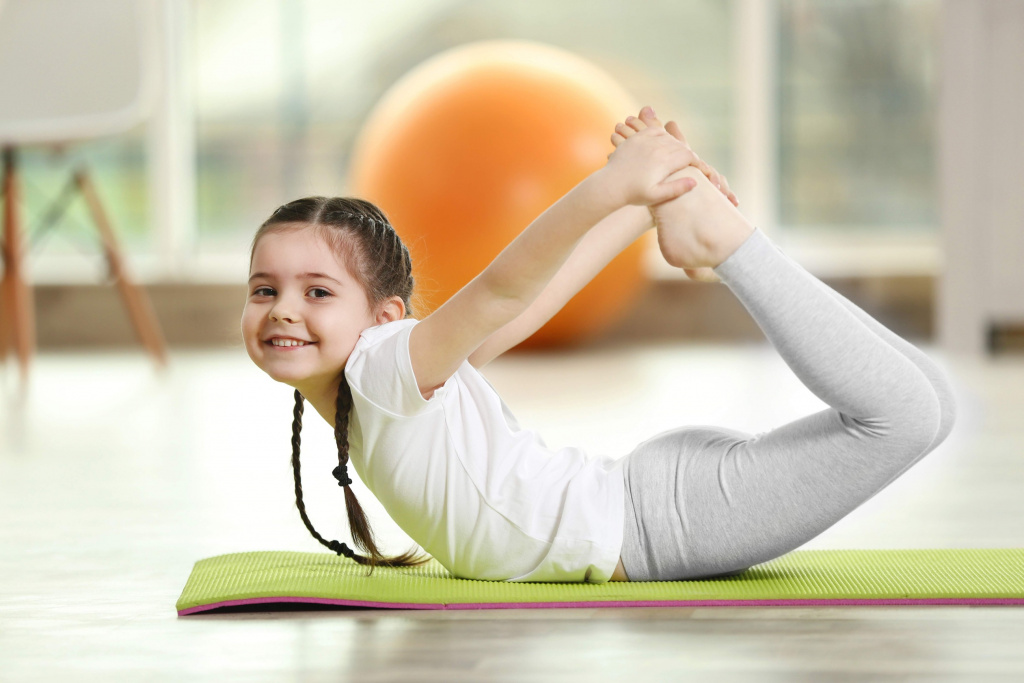 Child doing acrobatics