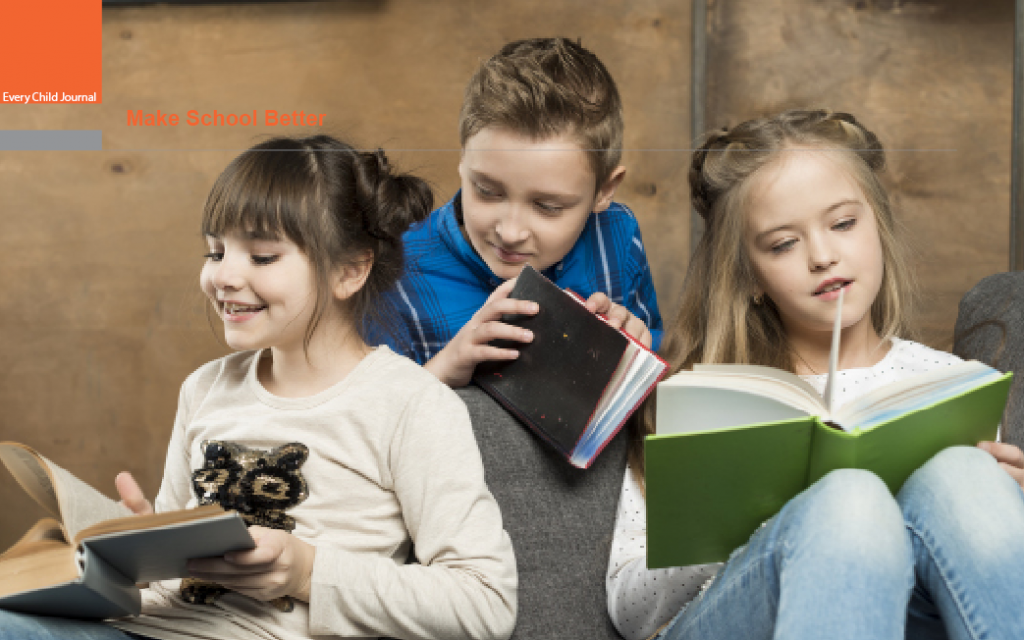 Group of 3 children reading