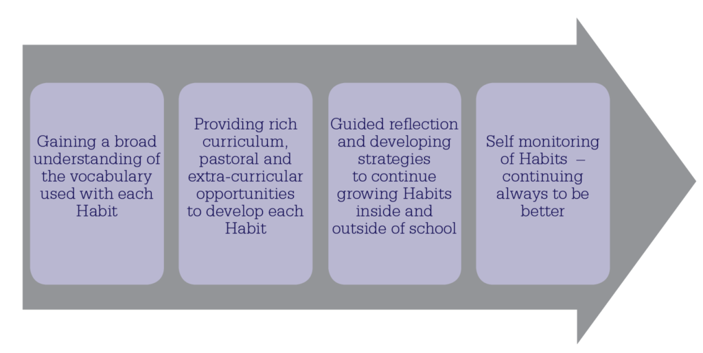 An overview of the stages of Habit development within our schools