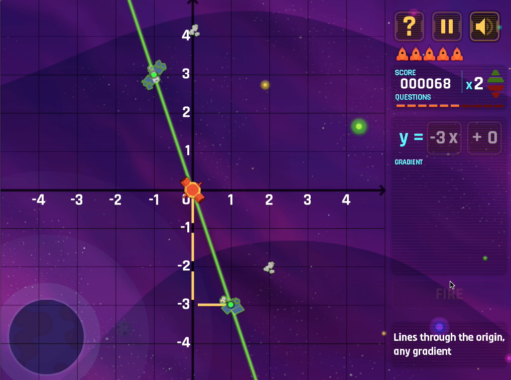 A screen shot of an online mathsgame