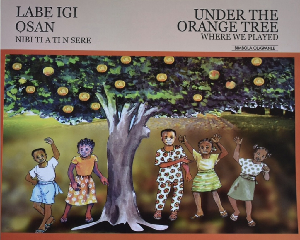 Cover of children's book 'Under the Orange Tree', a novel which demonstrates the power of seeing your language in a book.