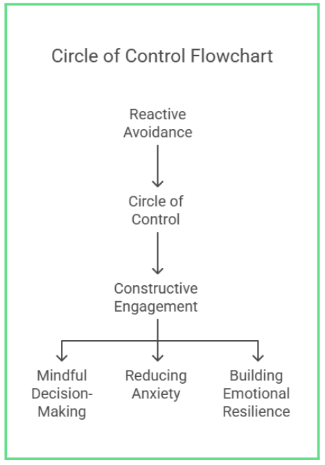 Illustration of the Circle of Control flowchart.